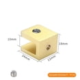 thumbnail image 1 of Copper Gold Glass Clamp Adjustable Glass Clip Shelf Clamp Holder Flat Back Mount Holder For Partition Board Desk, 1 of 12