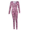 thumbnail image 1 of Mono con estampado Sexy para el Día de San Valentín para mujer, ropa de dormir de manga larga, Bodycon, pelele, pantalones, pijamas de una pieza, 1 of 4
