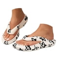thumbnail image 2 of RotHome Womens Orthopedic Arch Support Sandals Flip Flops Plantar Fasciitis Soft Wedge Thong Platform Recovery Flipflops Slip On Walking Lightweight Summer Beach Dressy Shoes, 2 of 5