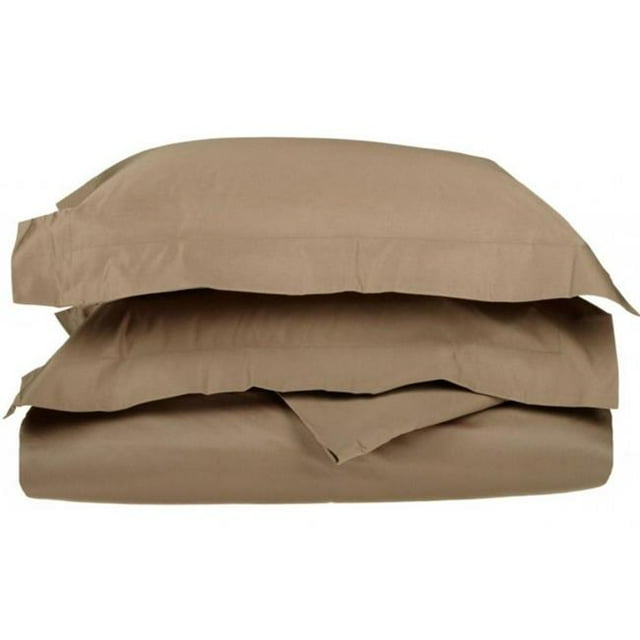 Egyptian Cotton 1500 Thread Count Solid Duvet Cover Set Full/Queen-Taupe