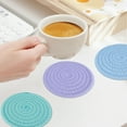 thumbnail image 6 of Ikohbadg Woven Round Non-Slip Cotton Placemats, 6pcs Thermal Insulation Table Coasters with Storage Holder, Durable Kitchen Trivets, Easy to Clean Hot Pads for Dining Table, 6 of 6