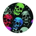 thumbnail image 4 of BANET Colorful Skull Spooky Round Table Cloth Happy Halloween Theme Polyester Tablecloth Waterproof Tablecloth Table Cover for Kitchen Outdoor Party Picnic 54"-58, 4 of 8