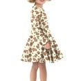 thumbnail image 2 of DISNIMO Girls Capybara Dress Kids Fruit Dress Long Sleeve Girls Fall Dress Size 3/4 Girl Dress Soft Girl Skater Dress Long Sleeve Girls Midi Dress Long Sleeve Twirly Dresses for Girls Children, 2 of 6