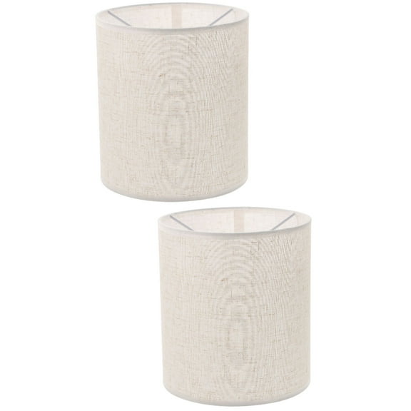 MLINS 2pcs Linen Lamp Cover Replacement Lamp Shade Wall Light Cover Desktop Lampshade(E27)