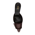 thumbnail image 3 of XYD Women Leather Heeled Mules Pointed Closed Toe Buckle Kitten Heel Slip On Slides Sandals Shoes Size 9 Brown, 3 of 4