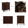 thumbnail image 2 of Leick Home 2-Pack Solid Wood Laurent Nightstands w/ USB-C Charging, Chocolate Cherry, 2 of 20