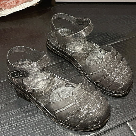 Herrnalise Toddler Shoes Baby Girls Cute Fruit Jelly Colors Hollow Out Non-slip Soft Sole Beach Roman Sandals