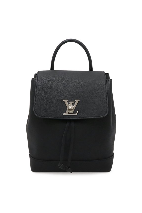 Pre-Owned LOUIS VUITTON Lockme Backpack, Turnlock, Calf Leather, Noir Black, M41815