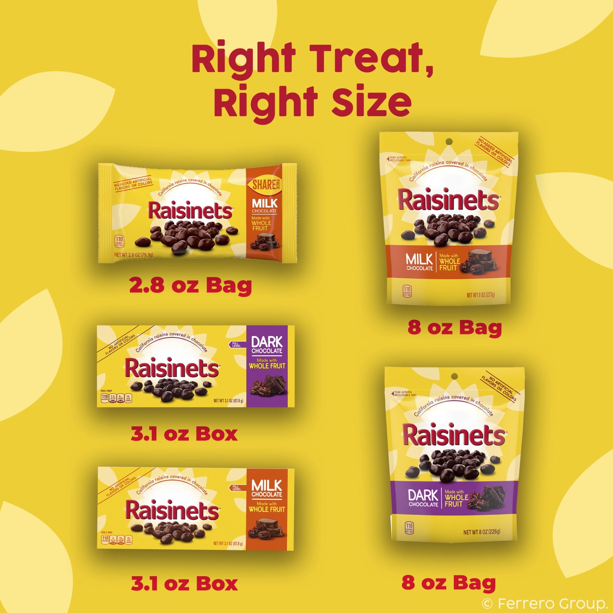 Raisinets Milk Chocolate Covered Raisins, Gluten-free California Movie Theater Candy Box, 2.8 oz