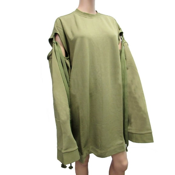 Puma Womens Sleeve Tie Cold Shoulder Sweatshirt Dress