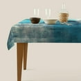 thumbnail image 2 of Teal Grey Tablecloth Rectangle Table Cloth Washable Table Cover for Decoration Kitchen Dining Room 60x84 Inch, 2 of 6