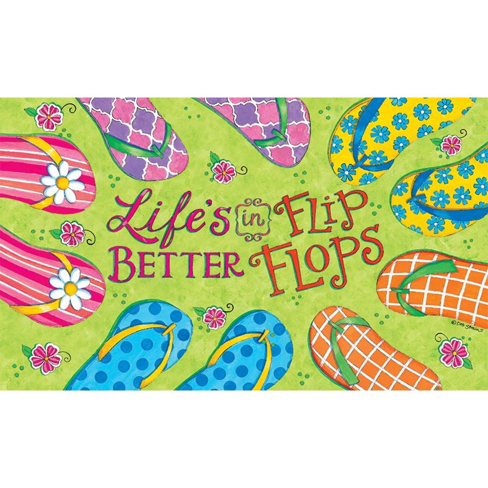 Custom Decor Mat Flip Flop Fun