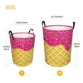 thumbnail image 5 of Fotbe Laundry Hamper With Durable Leather Laundry Basket Red Ice Cream Thickened Waterproof Round Collapsible Laundry Hamper, Dirty Clothes Laundry Basket, 5 of 8