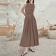 thumbnail image 1 of WILLBEST Vestidos De Mujer Vestido Casual Sin Mangas De Color Sólido Para Mujer Vestido Midi De Verano Con Cintura Ajustada A La Moda, 1 of 3