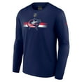 thumbnail image 2 of Men's Fanatics  Navy Columbus Blue Jackets Authentic Pro Secondary Long Sleeve T-Shirt, 2 of 3