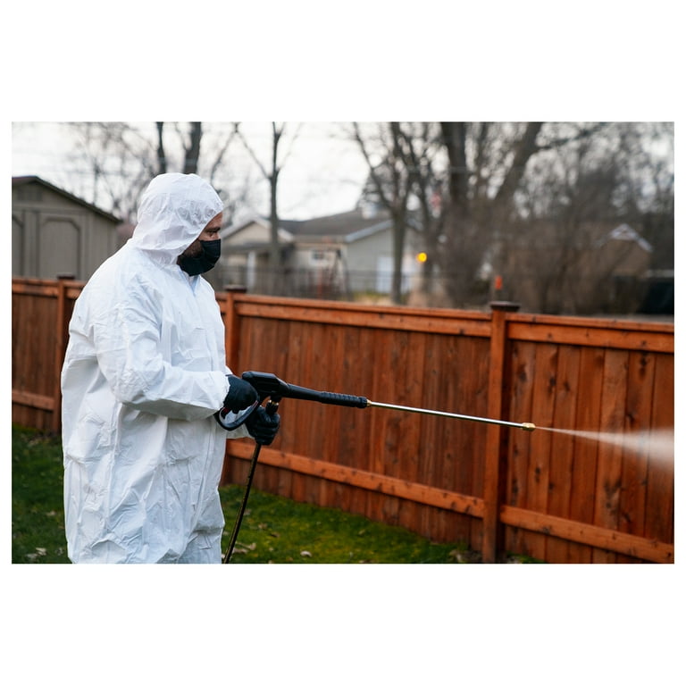 Venom Heavy-Duty Hooded Coverall, L-XL, White