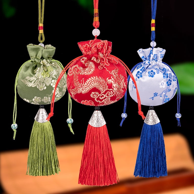 Petunny 10Pcs Chinese Brocade Drawstring Pouches | Small Gift Bags For Jewelry, Coins, DIY