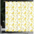thumbnail image 4 of Ambesonne Banana Shower Curtain, Watercolor Yellow Fruits, 69"Wx75"L, White and Pastel Yellow, 4 of 5