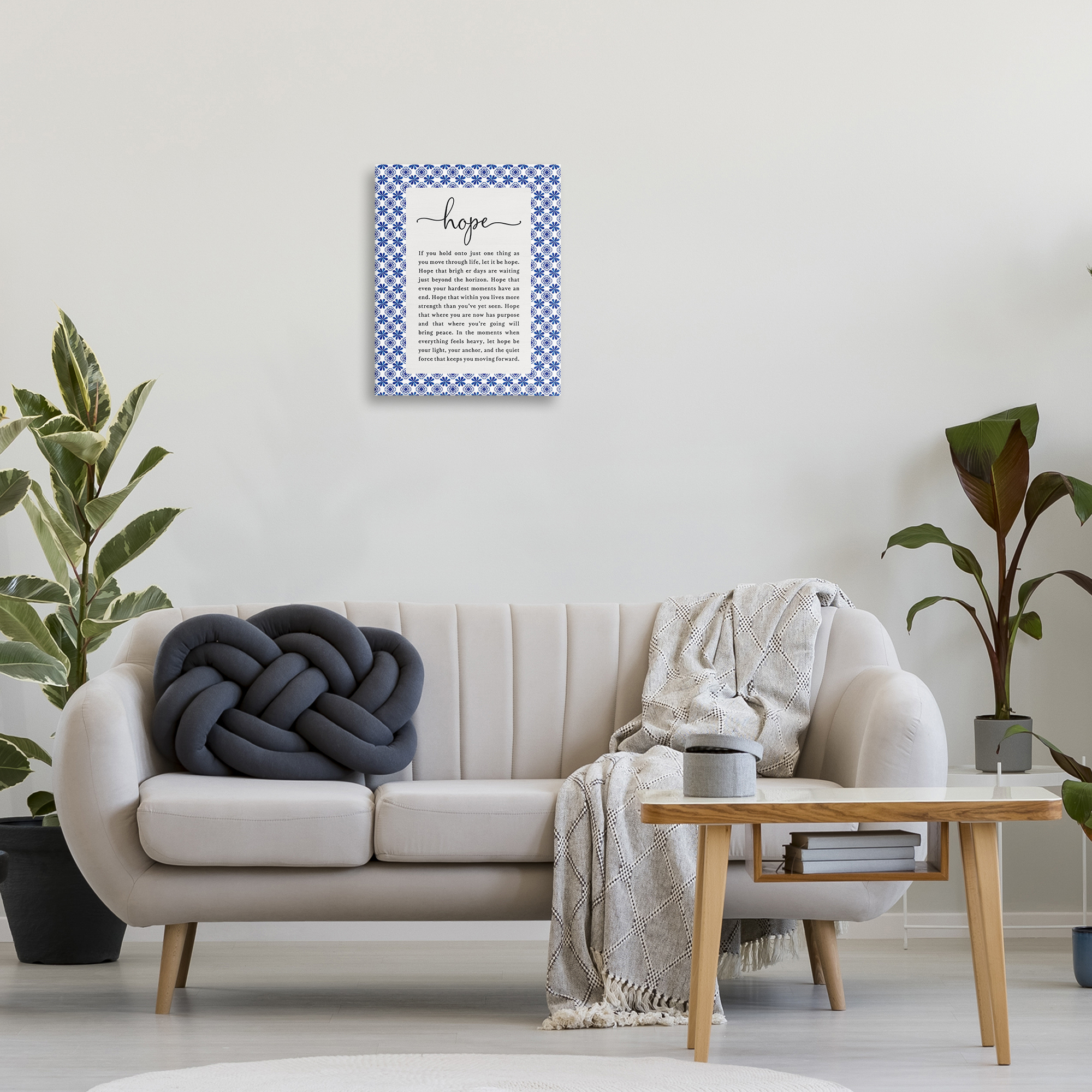 Hope For Brighter Days Canvas Wall Art, design by Lettered and Lined