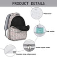 thumbnail image 4 of Hedgehog Love Pattern Backpack for School,Cute School Bag,Schoolbag with Adjustable Shoulder Straps & Padded Back,15.3"x11"x7.1"., 4 of 6