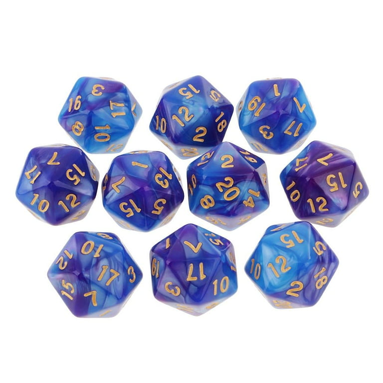 10pcs 20 Sided D20 Poliédrico Para E Jogo Role Playing Game