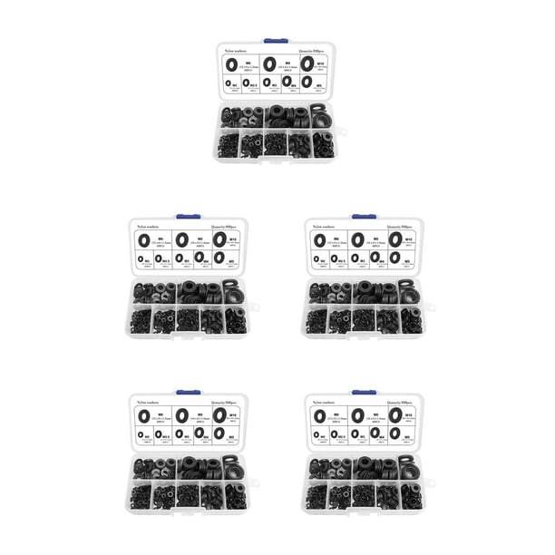 Speravity 500 Uds arandelas M2-M10 juntas de perno de nailon aislamiento espaciadores de tornillo con soporte de almacenamiento Type2 Speravity CBP022644