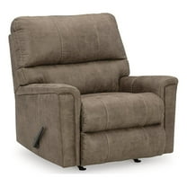 Bowery Hill Faux Leather Contemporary One-pull Reclining Motion Fossil Recliner
