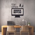 thumbnail image 3 of Dunder Mifflin Logo Computer The Office TV Show Series Quote Wall Stickers Decor Design Boys/Girls Bedroom Entertainment Fans Rooms Home Art Mural Decals Wall Art Vinyl Decoration Size (10x10 inch), 3 of 3