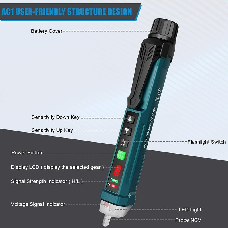 HANMATEK 12~1000V AC Electrical Tester Pen Sensitivity Electrical Non-Contact 