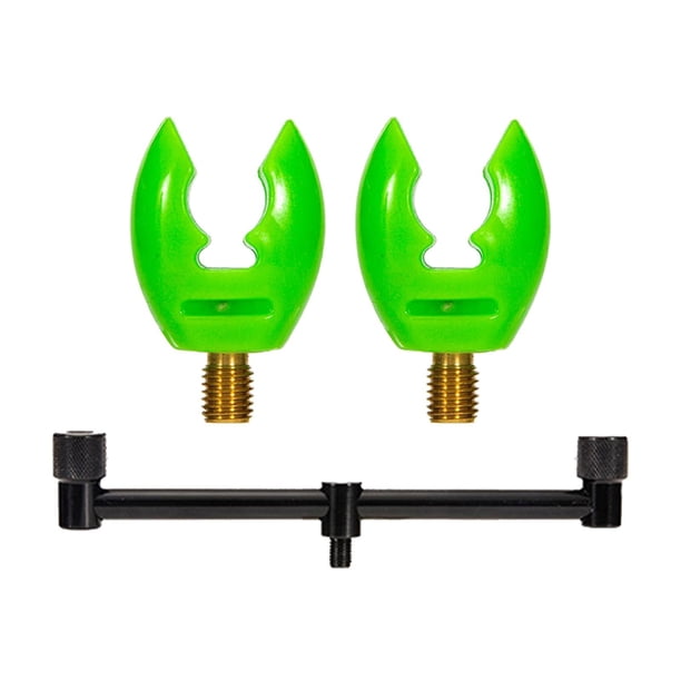 Soporte para cabezal de apoyo para caña de pescar, barra de pesca Buzz, accesorios para carpas 25cm Silicona Verde
