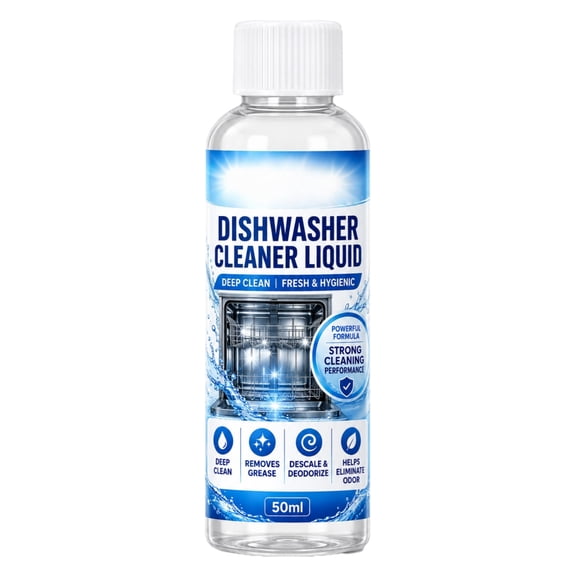 Heavy Duty Dishwasher Deep Cleaner Liquid 1.69 Fl Oz Grease Limescale Remover Household Cleaning Gadgets