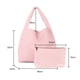 thumbnail image 3 of Bolsa De Hombro Bolso de hombro de moda para mujer, conjunto combinado de Bolso grande con asa superior tejido PU (rosa), 3 of 5
