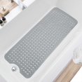 thumbnail image 1 of Alfombra de bañera y ducha TEESHLY extra grande de 100 x 40 cm, color gris, 1 of 7