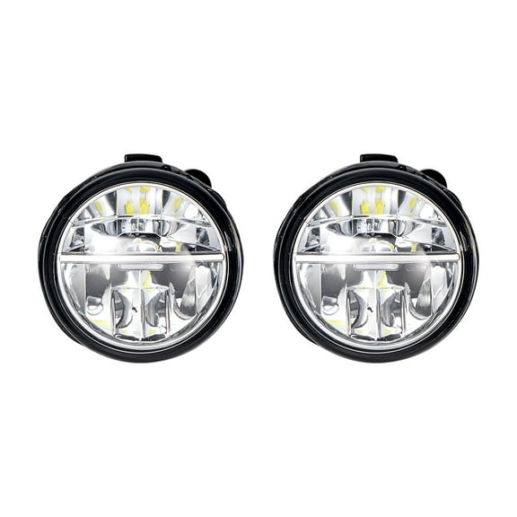 Astra Depot 80W CREE LED Fog Lights Assembly Kit for Nissan Juke Rogue Versa Quest Infiniti G37 M37, Glass Lens, 1 Pair