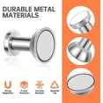 thumbnail image 4 of 12Pack Fridge Magnets for Whiteboard Strong Refrigerator Magnets for Adults Small Push Pin Magnets for Office Classroom Locker Whiteboard Fridge Silver, 4 of 5