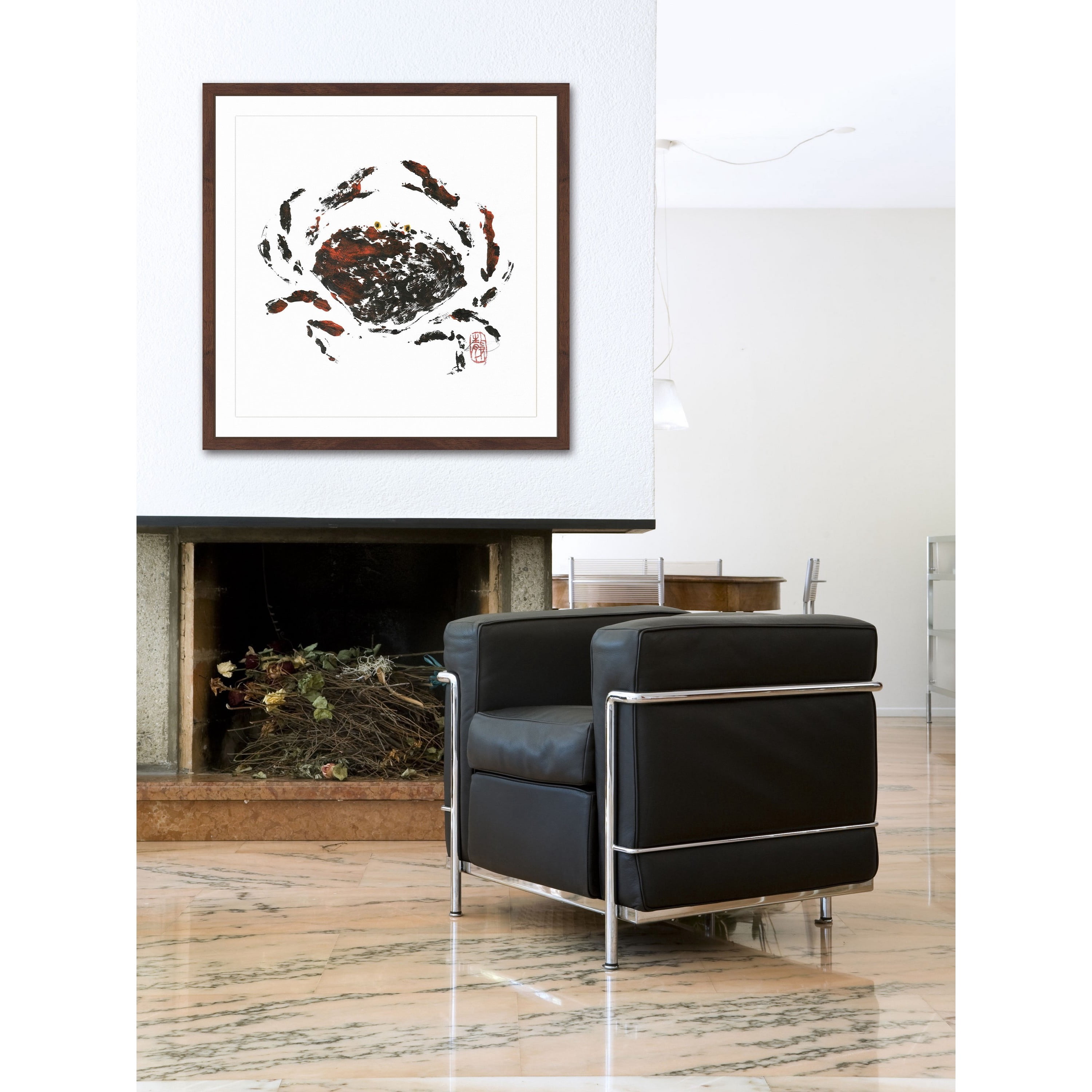 "Hidden Crab" Framed Painting Print
