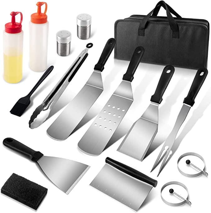 Details about   Griddle Accessories Kit 16 Pieces Flat Top Grill Accessories with Spatula Scrape 