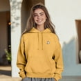 thumbnail image 4 of Dalix Heartly Ghost Embroidery Washed Sweatshirt Hoodie Fleece Relaxed Fit Lounge Womens in Mustard XL X-Large, 4 of 5