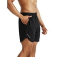 thumbnail image 7 of NELEUS Mens 2 in 1 Dry Fit Workout Shorts with Liner and Pockets 2 Packs,Black+Red,US Size XL, 7 of 7