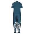 thumbnail image 4 of QUYUON Womens Two Piece Outfits Printed V-Neck Short Sleeve Pullover and Long Pants Tracksuits Pajama Lounge Jogger Sets Summer 2 Piece Outfits Sets Workout Sweatsuits B-Blue S, 4 of 6