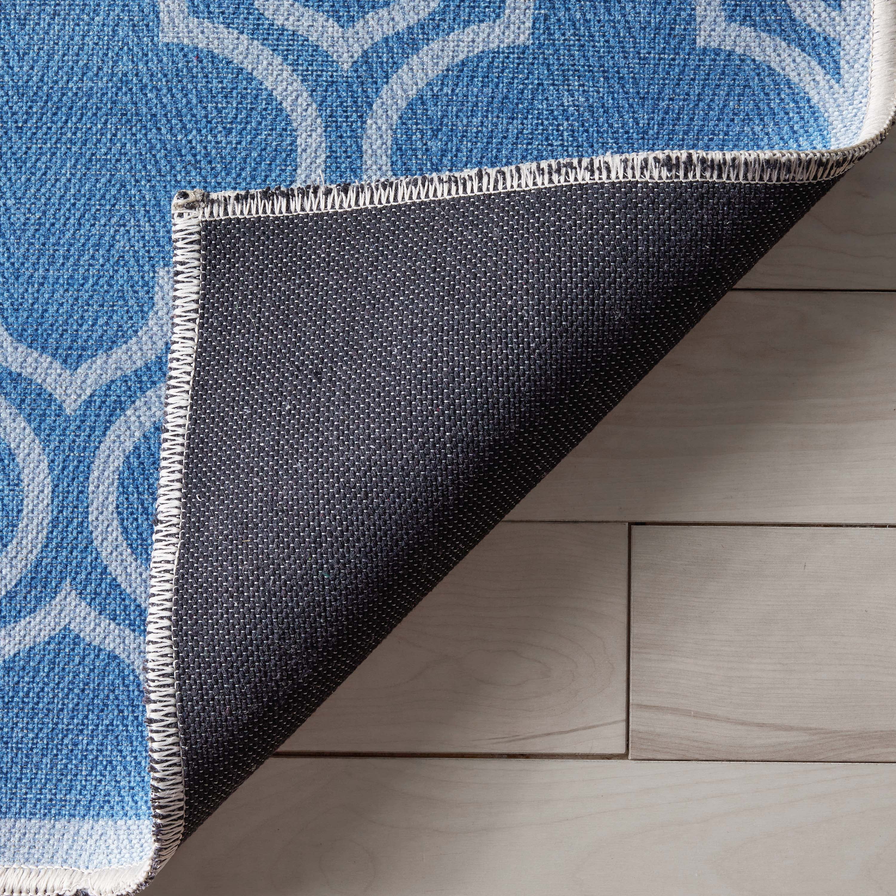 Well Woven Apollo Lattice Modern Moroccan Blue 5'3" x 7'3" Machine Washable Area Rug