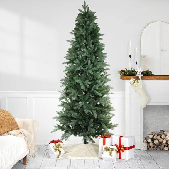 Northlight Real Touch™️ Green Slim Washington Frasier Fir Artificial Christmas Tree - Unlit - 7.5'