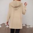 thumbnail image 4 of Ediodpoh Hooded Cardigan Sweaters for Women Fall Open Front Knit Winter Outerwear with Pockets Soft and Warm Beige XXL, 4 of 5