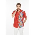 thumbnail image 4 of Hawaii Hangover Chemise en Coton Premium Aloha pour Hommes Orchidée Paradis Rouge TG, 4 of 5