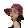 thumbnail image 4 of BAODANN Women Hat Bridal Wedding Tea Party Wide Brim Summer Sun Cap Men's Cap Turkey Hat Hat Ladies Summer Men's Hat Modern Straw Hat Round, 4 of 8