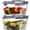 gray, variant on Large Glass Food Storage Containers with Lids, 201oz Airtight Extra Large Glass Containers for Leftovers, Rotisserie Chicken, Watermelon, Marinade, Turkey, BPA Free, Dishwasher Safe