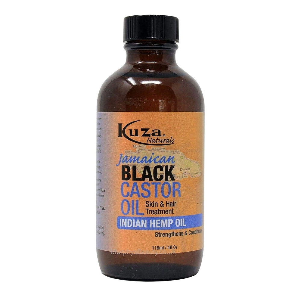 Kuza Jamaican Black Castor Oil for Skin and Hair Treatment, Indian Hemp Oil, 4 Oz, 6 Pack