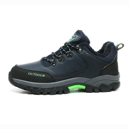 

Men s Snow Shoes Striped Lace-Up Warm Sneakers For Hiking In Winter