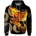 thumbnail image 4 of Sudadera con capucha de otoño, sudaderas con capucha de moda para hombre, sudaderas con capucha para hombre con estampado genial de nigromante y esqueleto, ropa de calle Harajuku, 4 of 5
