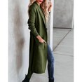 thumbnail image 6 of Womens Long Cardigans Cable Knitted Open Front Oversized Belted Solid Color Outerwear Sweater Coat Knitwear, 6 of 9